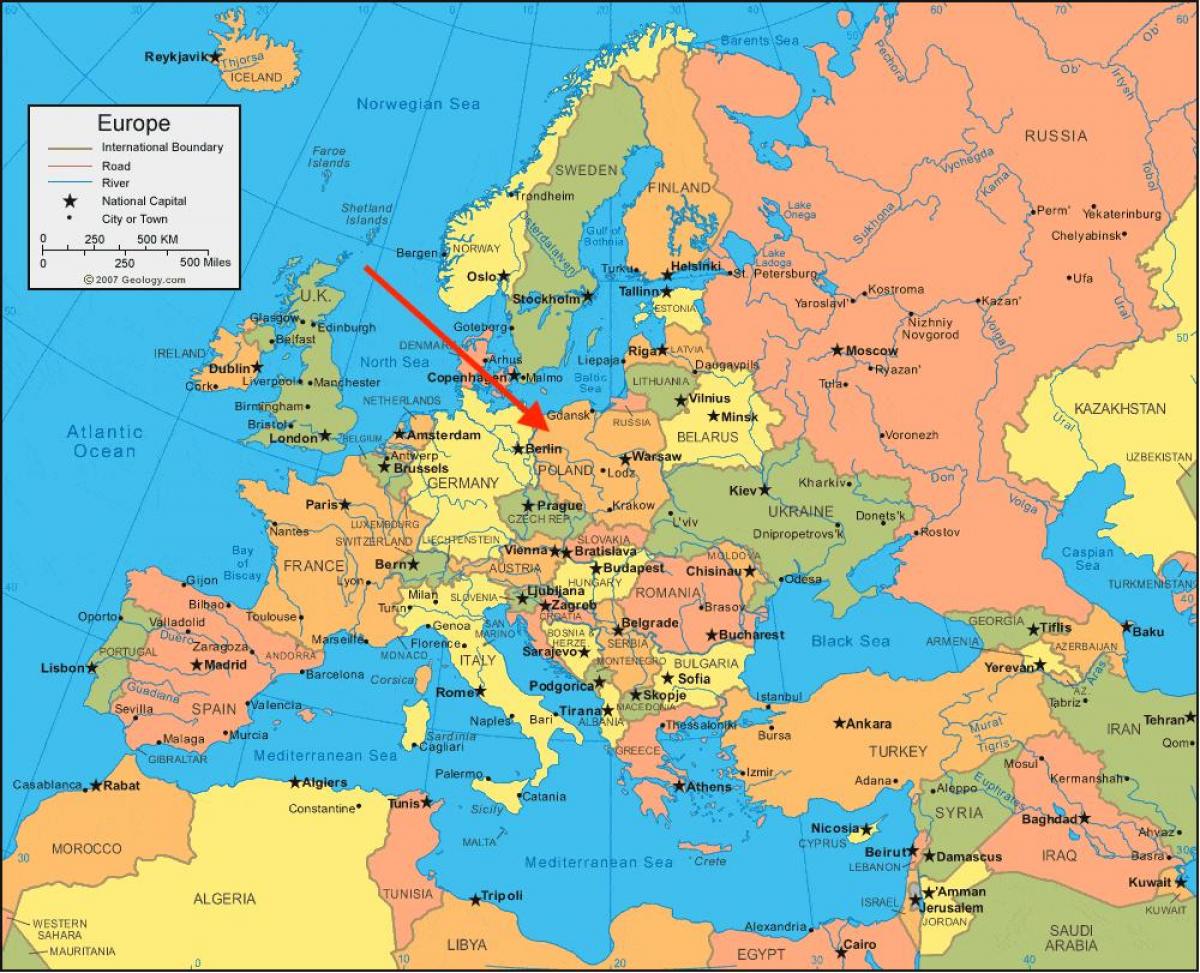 Karte von Polen-Europa - Karte von Polen-Europa (Ost-Europa - Europe)