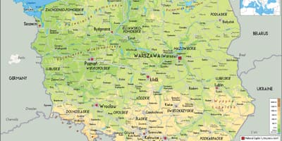 Karte mit Polen
