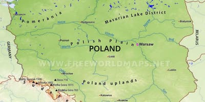 Karte von Polen-Geographie