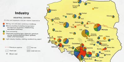 Karte von Polen die natürlichen Ressourcen