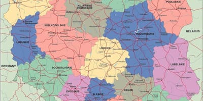 Landkarte Polen politische
