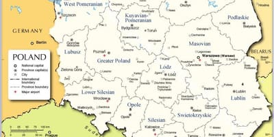 Karte von Polen-Regionen