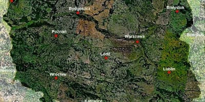 Karte von Polen-Sat
